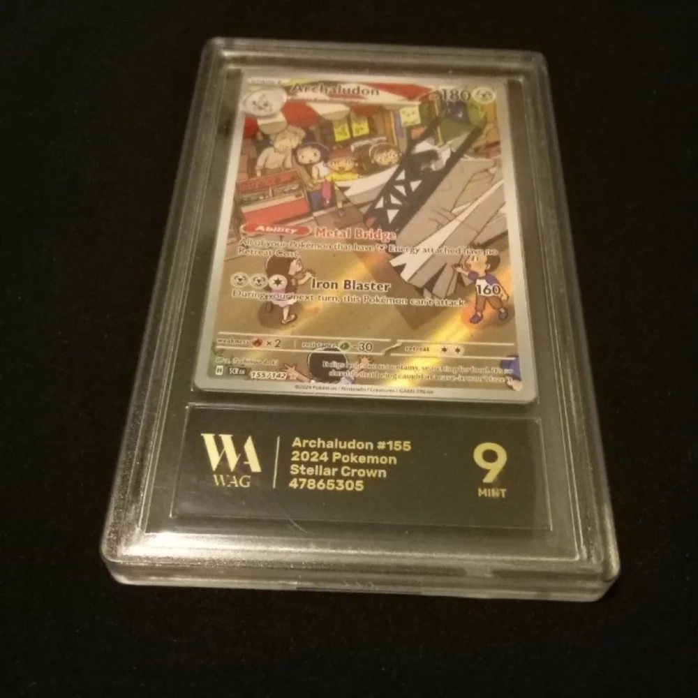Pokemon 2024 Archaludon #155 Stellar Crown Holo WAG 9 Mint